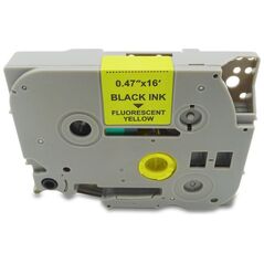 MediaRange Plastic Tape Cassette For Label Printers Using Brother TZ-c31/TZe-c31 12mm 8m Laminated Black On Fluorescent Yellow (MRBTZC31) έως 12 άτοκες Δόσεις