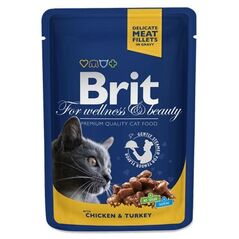 Brit Premium Cat Pouches with Chicken & Turkey 100g