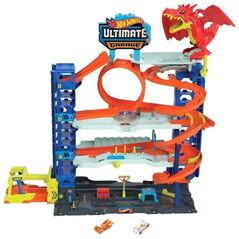 Hot Wheels Zestaw City Mega - Atak smoka (HKX48)