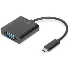 Adapter USB Digitus USB-C - VGA Czarny  (DA-70853)