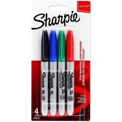Sharpie Marker SHARPIE FINE 4 kolory blister - czerwony, zielony, niebieski, czarny 1985858