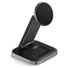 Satechi Satechi 3-in-1 Foldable Charging Stand - składana podstawka ładująca Qi2 do trzech urządzeń (US,CAN,EU,UK) (space gray)