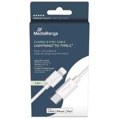 MediaRange Apple Lightning to USB Type-C Cable 1m White (MRCS215) έως 12 άτοκες Δόσεις