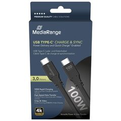 MediaRange USB Type-C 100W max 3m (MRCS218) έως 12 άτοκες Δόσεις