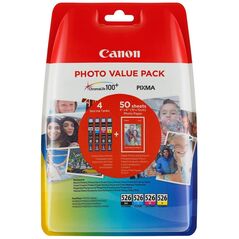 Canon Μελάνι Inkjet CLI-526 CMY 3 Pack Carton Pack (4541B018) (CANCLI-526MPCP) έως 12 άτοκες Δόσεις
