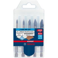 Wiertło Bosch Zestaw wierteł EXPERT HardCeramic HEX-9 4/5/6/8/10 mm, 5 szt.