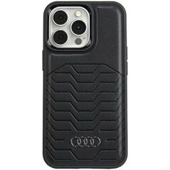 Audi Audi Synthetic Leather MagSafe iPhone 15 Pro 6.1" czarny/black hardcase AU-TPUPCMIP15P-GT/D3-BK