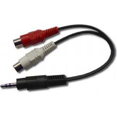 Kabel Gembird Jack 3.5mm - RCA (Cinch) x2 0.2m czarny (CCA406)