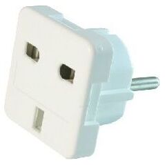 Gembird adapter zasilania ANG/PL (Wtyk PL/Gniazdo ANG) Biały (A-AC-UKEU-001)