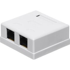 NetRack gniazdo kompletne natynkowe 2xRJ45 8p8c - (106-21)