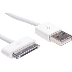 Kabel USB Akyga USB-A - Apple 30-Pin 1 m Biały (AK-USB-08)