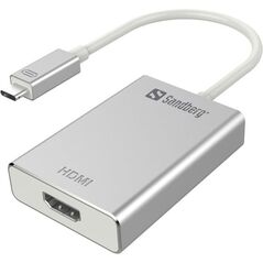 Adapter USB Sandberg USB-C - HDMI Srebrny  (136-12)
