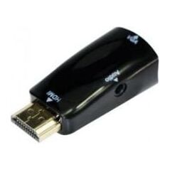 Adapter AV Gembird HDMI - D-Sub (VGA) + Jack 3.5mm czarny (A-HDMI-VGA-02)