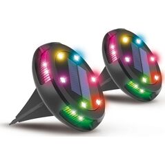 Activejet Zestaw 2 szt lamp solarnych LED RGB Activejet LARIX