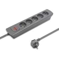 Listwa zasilająca Qoltec 5 gniazd 1.8 m szara (50275)