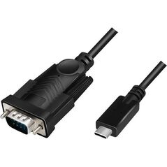 Kabel USB LogiLink USB-C - RS-232 1.2 m Czarny (AU0051A)