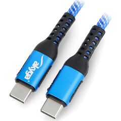 Kabel USB Akyga USB-C - USB-C 1 m Niebieski (AK-USB-37)