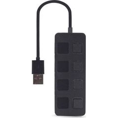 HUB USB Gembird GEMBIRD HUB USB 2.0 4 PORTOWY Z PRZEŁĄCZNIKAMI, CZARNY