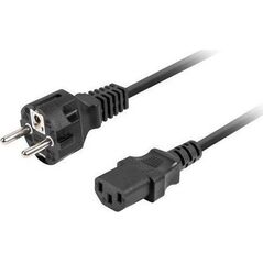 Kabel zasilający Lanberg Kabel zasilający Lanberg CEE 7/7 -> IEC 320 C13 1,8m czarny prosty