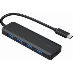 HUB USB Gembird GEMBIRD HUB USB TYP-C 3.1 (GEN 1) 4-PORTOWY, CZARNY