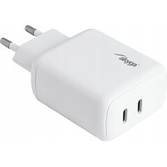 Ładowarka Akyga AKYGA Ładowarka sieciowa AK-CH-19 40W 2x USB-C 20W PD Quick Charge 3.0 5-12V / 1.67-3A biała