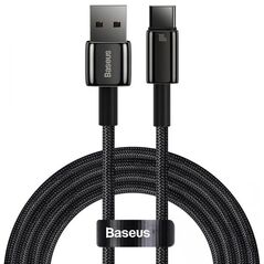 Baseus Καλώδιο USB σε USB-C Tungsten Gold 100W 2m Μαύρο (CAWJ000101) (BASCAWJ000101) έως 12 άτοκες Δόσεις