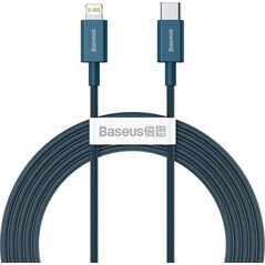 Kabel USB Baseus USB-C - Lightning 2 m Niebieski (BSU2662BLU)