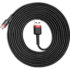 Kabel USB Baseus USB-A - microUSB 3 m Czarno-czerwony (CAMKLF-H91)