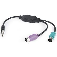 Adapter USB Gembird USB - PS/2 x2 Czarny  (UAPS12-BK)
