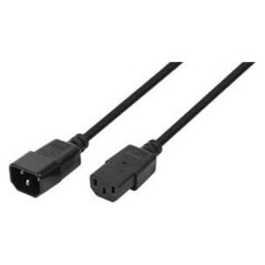 Kabel zasilający LogiLink Przedłużacz kabla zasilającego LogiLink CP091 IEC 60320 VDE czarny 1,8m - CP091