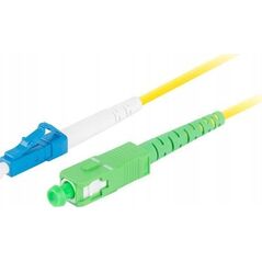 Lanberg Patchcord światłowodowy Lanberg SM LC/UPC-SC/APC SIMPLEX 3.0MM LSZH G657A1 1m żółty