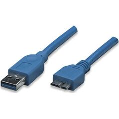 Kabel USB Techly USB-A - micro-B 2 m Niebieski (ICOC-MUSB3-A-020)