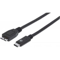 Kabel USB Manhattan USB-C - USB-C 1 m Czarny (353397)
