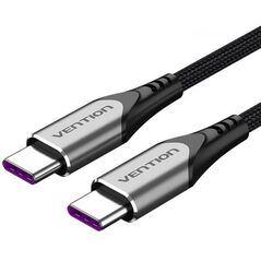 VENTION Nylon Braided Type-C to Type-C 5A/PD 100W Cable 1.5M Gray Aluminum Alloy Type (TAEHG) (VENTAEHG) έως 12 άτοκες Δόσεις