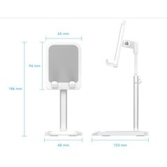 VENTION Height Adjustable Desktop Smartphone Stand White Aluminum Alloy Type (KCQW0) (VENKCQW0) έως 12 άτοκες Δόσεις