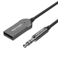 VENTION USB Car Bluetooth 5.0 Audio Receiver With Coiled Cable 1.5M Gray Zinc Alloy Type (NAGHG) (VENNAGHG) έως 12 άτοκες Δόσεις