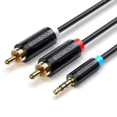 VENTION 3.5mm Male to 2RCA Male Cable 2M Black (BCLBH) (VENBCLBH) έως 12 άτοκες Δόσεις