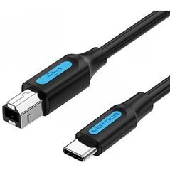 VENTION USB 2.0 Type-C Male to B Male 2A Print Cable 2M Black (CQUBH) (VENCQUBH) έως 12 άτοκες Δόσεις
