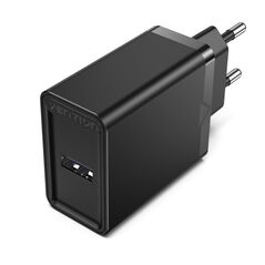 VENTION USB Wall Charger (22.5W) EU Black (FACB0-EU) (VENFACB0-EU) έως 12 άτοκες Δόσεις