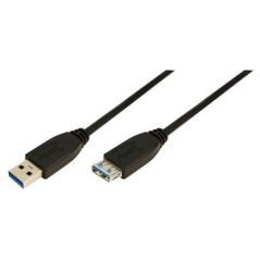 Kabel USB LogiLink USB-A - USB-A 3 m Czarny (CU0043)