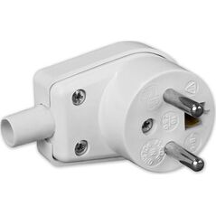 ViPlast ViPlast Wtyczka kątowa z uziemieniem 16A 250V biała 220-01