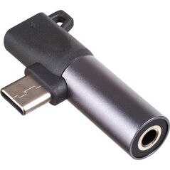 Adapter USB Akyga AK-AD-62 USB-C - Jack 3.5mm + USB-C Czarny  (AK-AD-62)