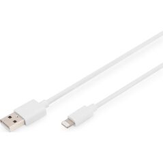 Kabel USB Digitus USB-A - Lightning 2 m Biały (DB-600106-020-W)