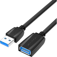 Kabel USB Vention USB-A - USB-A 2 m Czarny (VAS-A45-B200)