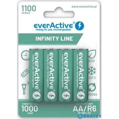 EverActive Akumulatory R6/AA 1100 mAH, blister 4 SZT. INFINITY LINE, technologia ready to use