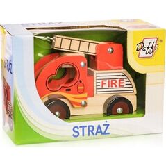 Daffi Daffi Drewniane auto straż pożarna - Drewniany wóz strażacki