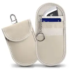 Tech-Protect KLR100 faraday cage Pouch Keyless RFID Signal Blocker Case Caffe Latte