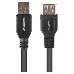 Kabel USB Lanberg USB-A - USB-A 1 m Czarny (CA-USBE-15CU-0010-BK)