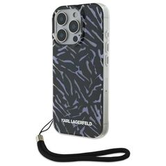 Karl Lagerfeld case for iPhone 16 Pro Max 6,9&quot; KLHCP16XHZBPKCCU Purple Hard Zebra With Cord 3666339320355