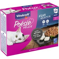 Vitakraft Poesie z dorszem i czarniakiem multipack 6x85g